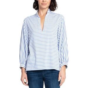Hinson Wu Women’s Billie Top Striped White Blue Size Small